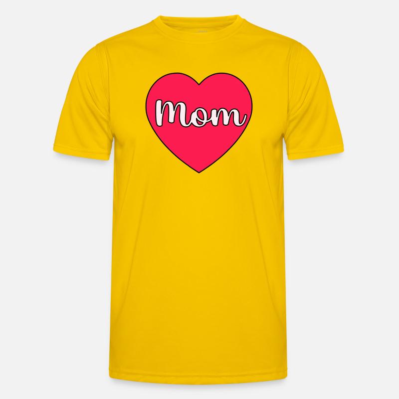 Mama Herz - Männer Funktions-T-Shirt - Eigelb