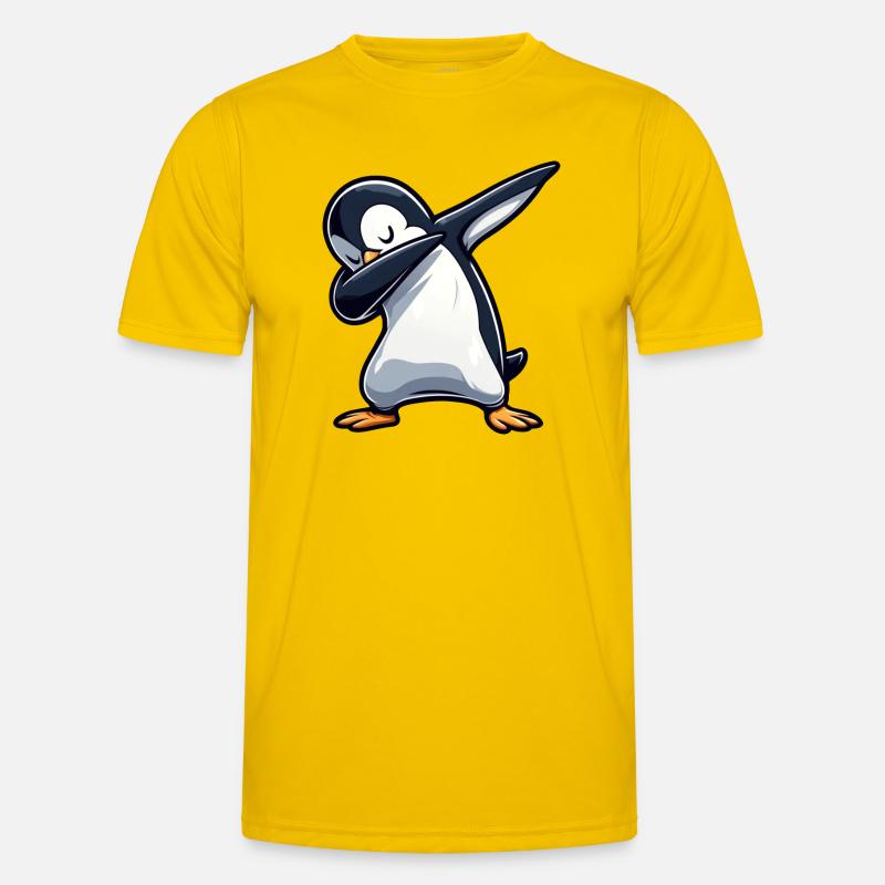 Penguin Dab Dabbing Cool Relaxed - Men's Functional T-Shirt - egg yellow