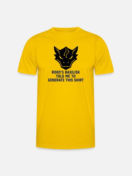 Generated by the Basilisk - Men's Functional T-Shirt - egg yellow