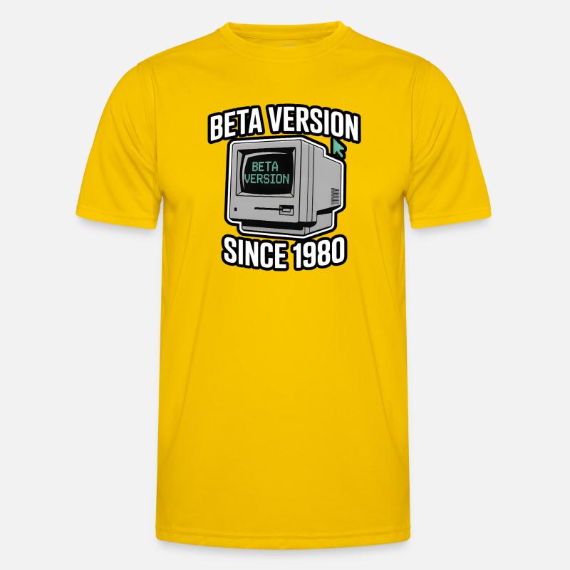 Retro Computer Beta Version Design - Männer Funktions-T-Shirt - Eigelb