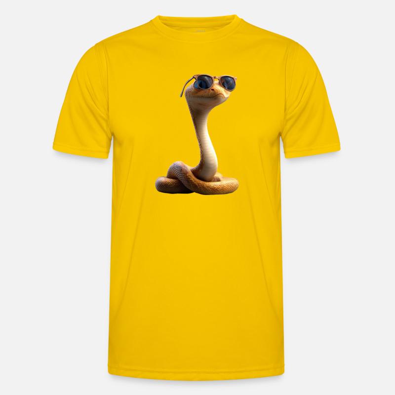 snake, python, cobra, rattlesnake, snakes - Men's Functional T-Shirt - egg yellow