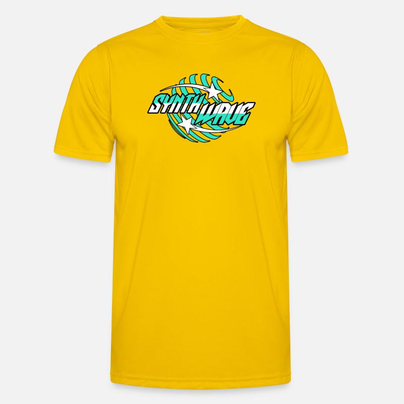 Synth Wave Synthesizer  Männer Funktions-T-Shirt
