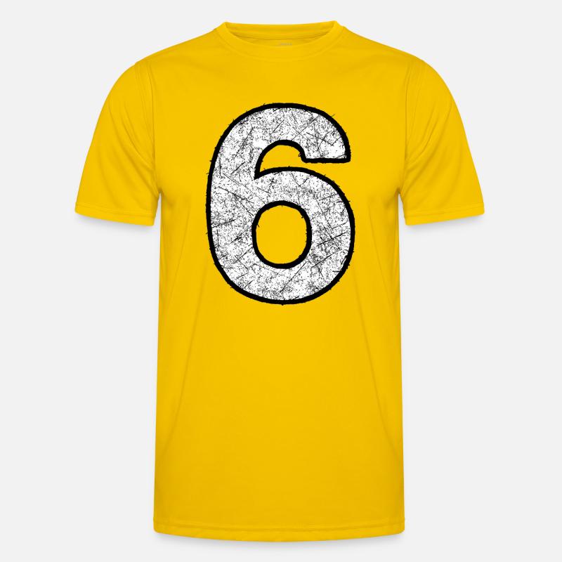 Six chiffres avec texture scratch T-shirt sport Homme