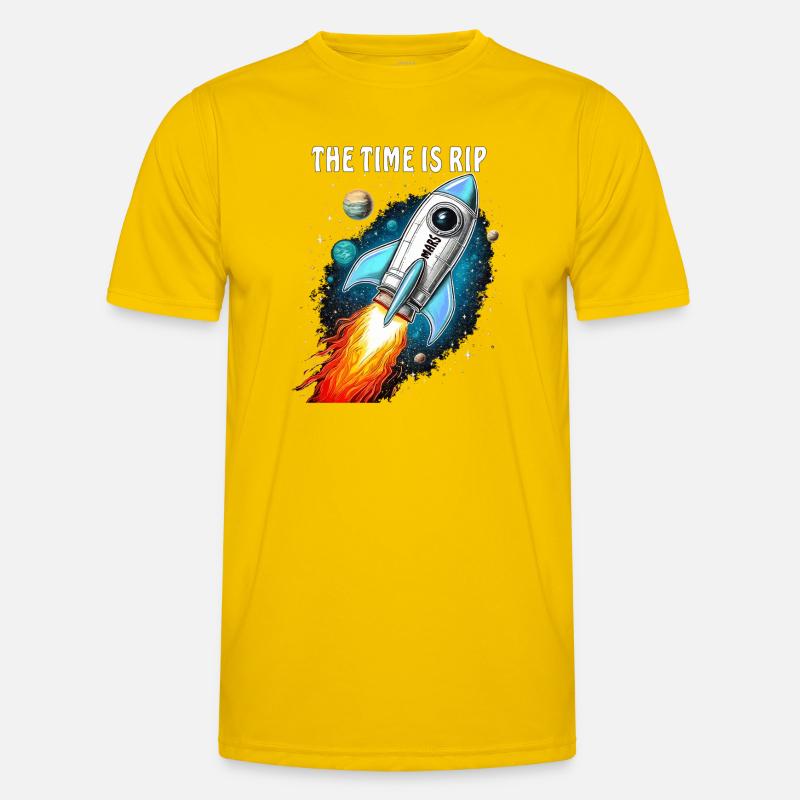 ROCKET MARS THE TIME IS RIP Men's Functional T-Shirt
