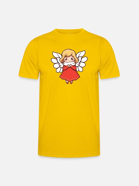 Engel - Männer Funktions-T-Shirt - Eigelb