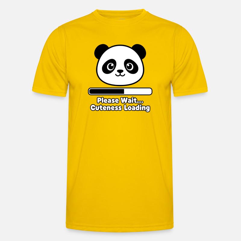 Panda Loading Screen Soft Toy Men's Functional T-Shirt