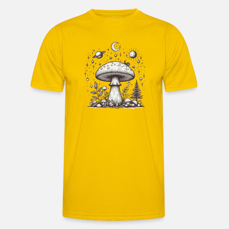 Toadstool Mushroom Psilo - Men's Functional T-Shirt - egg yellow