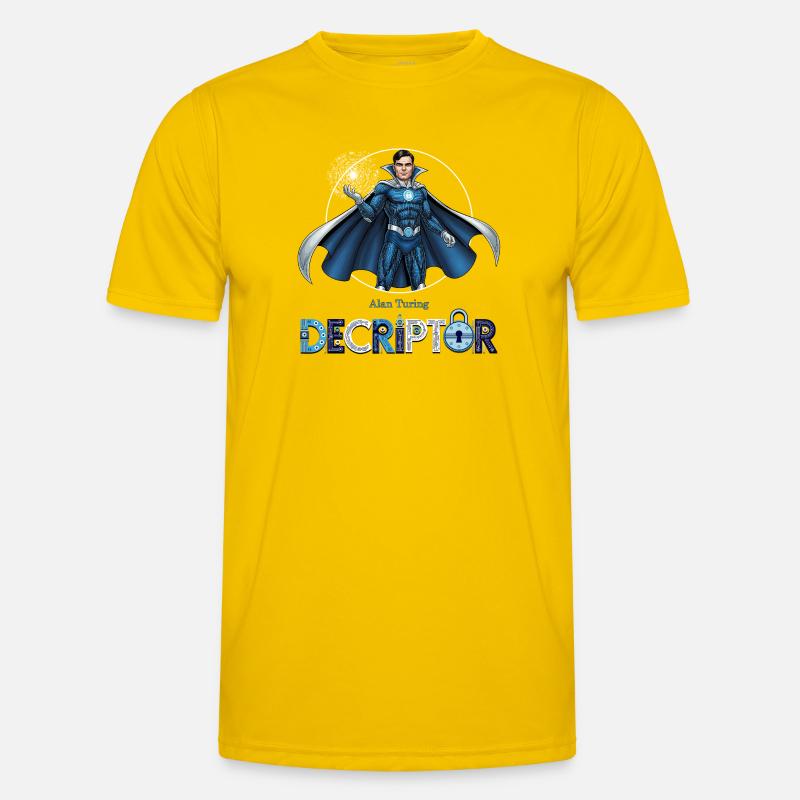 Hero Coder Entschlüsseler - Männer Funktions-T-Shirt - Eigelb