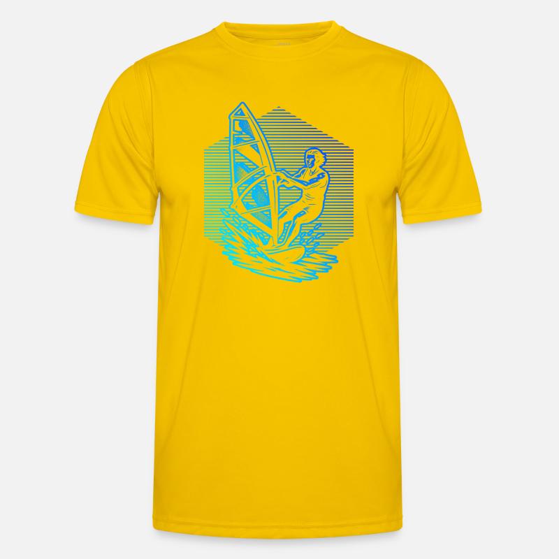 Windsurfing in a nutshell - Men's Functional T-Shirt - egg yellow
