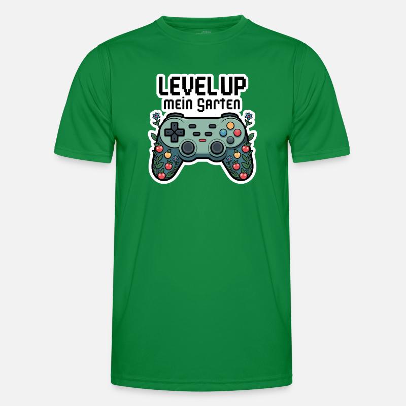 Level Up Garten-Controller Design Männer Funktions-T-Shirt