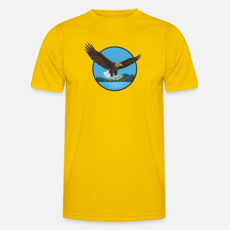 White-tailed eagle eagle - Men's Functional T-Shirt - egg yellow