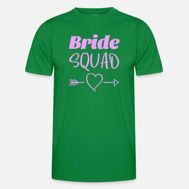 Bride Squad Herz Pfeile Design Männer Funktions-T-Shirt
