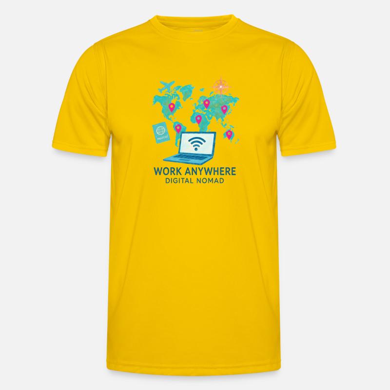 Telearbeit – Telearbeit – Voll-Fernarbeit Männer Funktions-T-Shirt