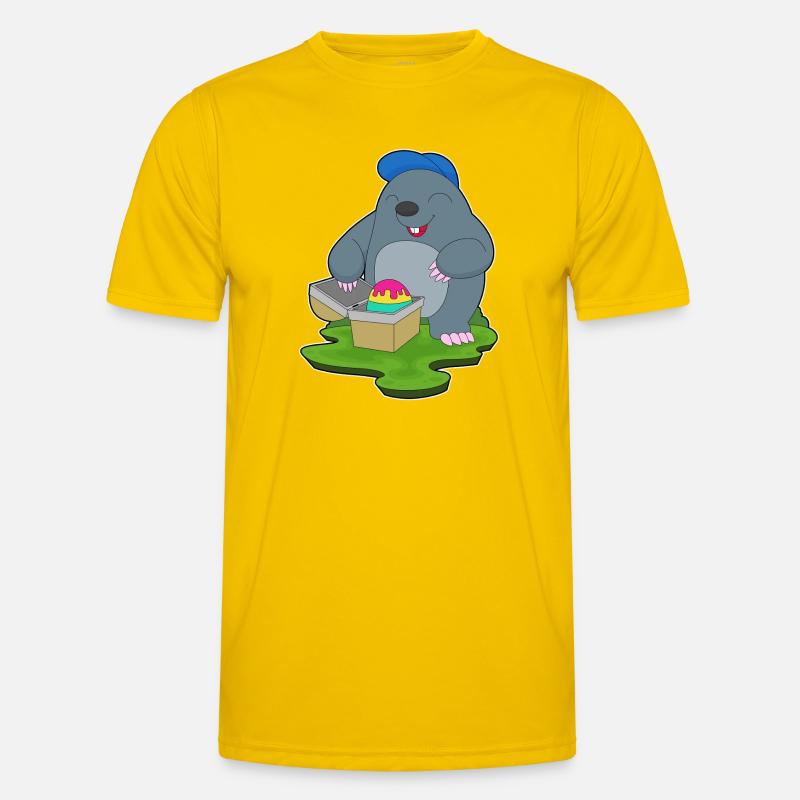 Mole Easter Easter Egg - Men's Functional T-Shirt - egg yellow