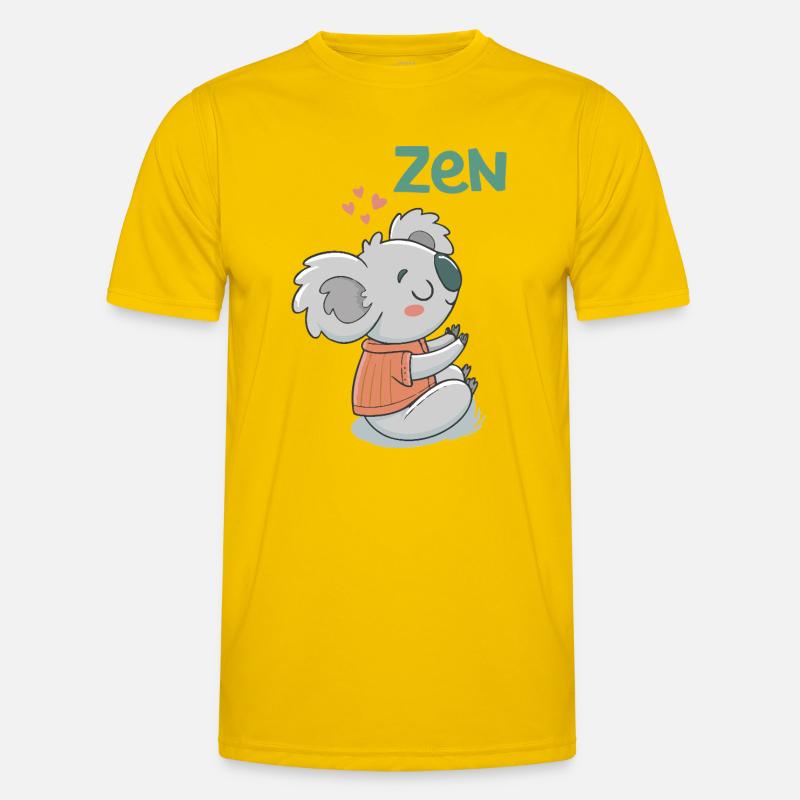 Koala Zen im orangefarbenen Pullover Männer Funktions-T-Shirt