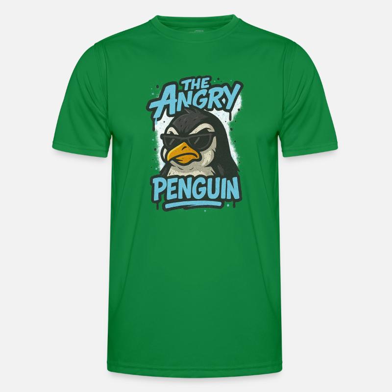 Der ärgerliche Pinguin Männer Funktions-T-Shirt