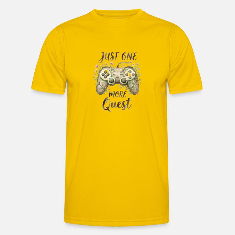 Nur noch eine Quest Botanischer Controller - Männer Funktions-T-Shirt - Eigelb
