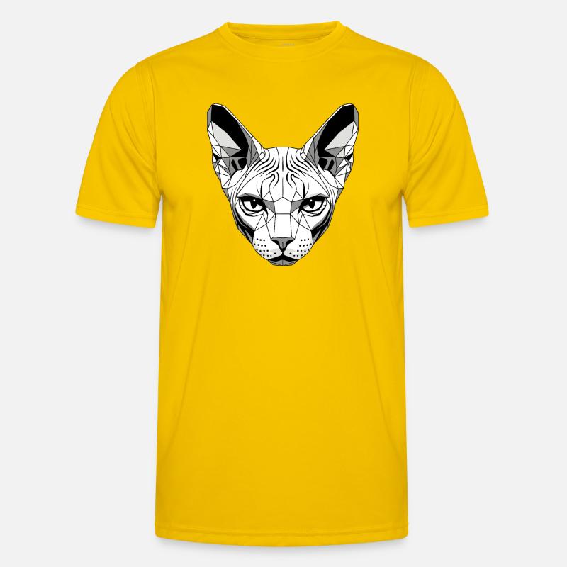 Sphynx Kat Sphynx Kat Canadisk Kat Sød Sfinx - Funktionsshirt til herrer - æggeblomme gul