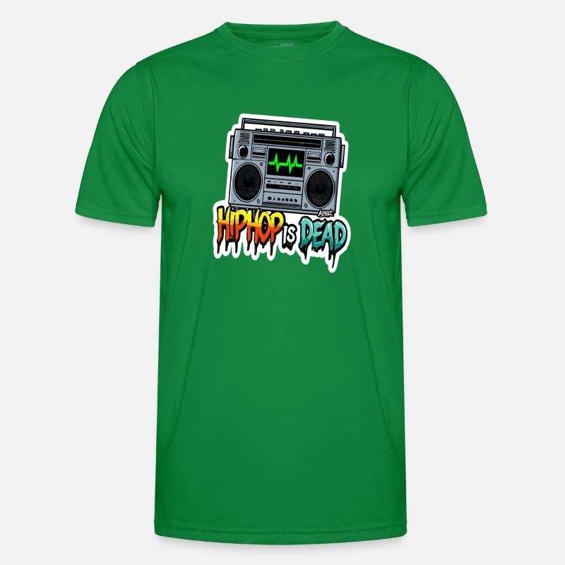 Boombox Graffiti HipHop è morto Maglietta sportiva per uomo