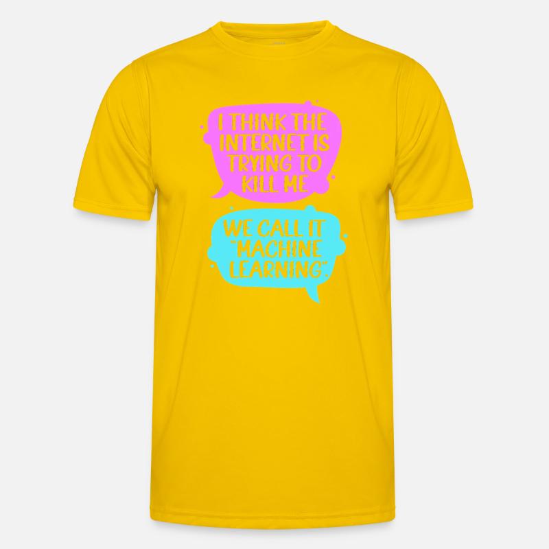 Programmeur GPT Coder - T-shirt sport Homme - jaune d'œuf