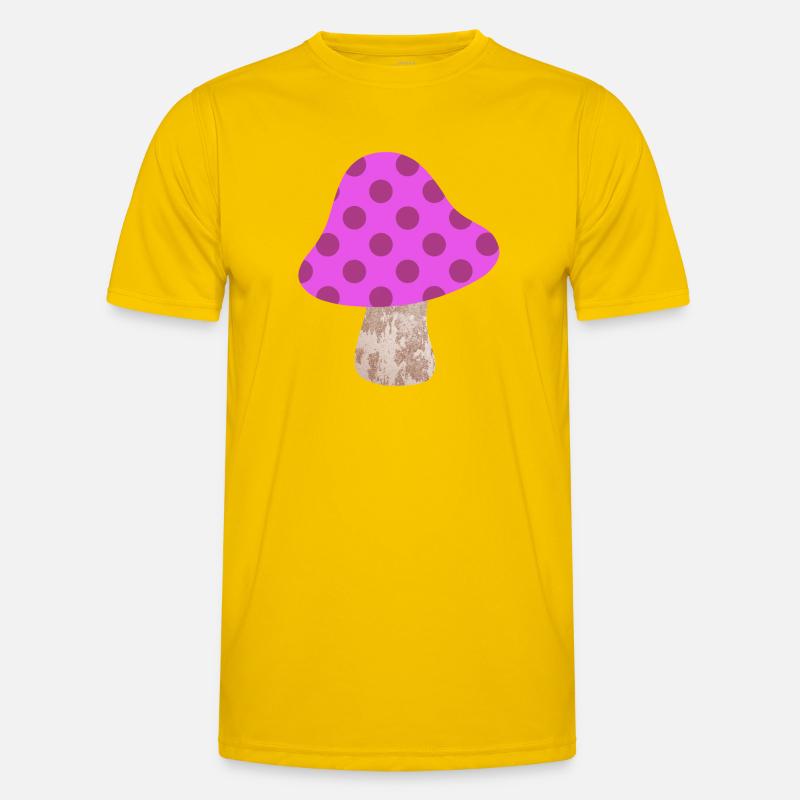 Motif de points champignons Points Points Roses Bonheur de la chambre de bébé T-shirt sport Homme