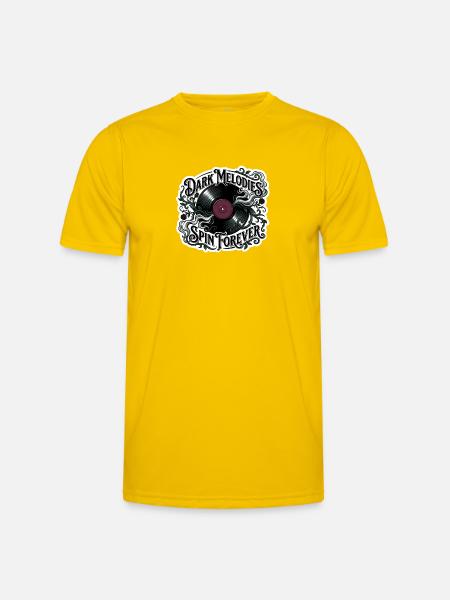 Dark Melodies Spin Forever - Men's Functional T-Shirt - egg yellow