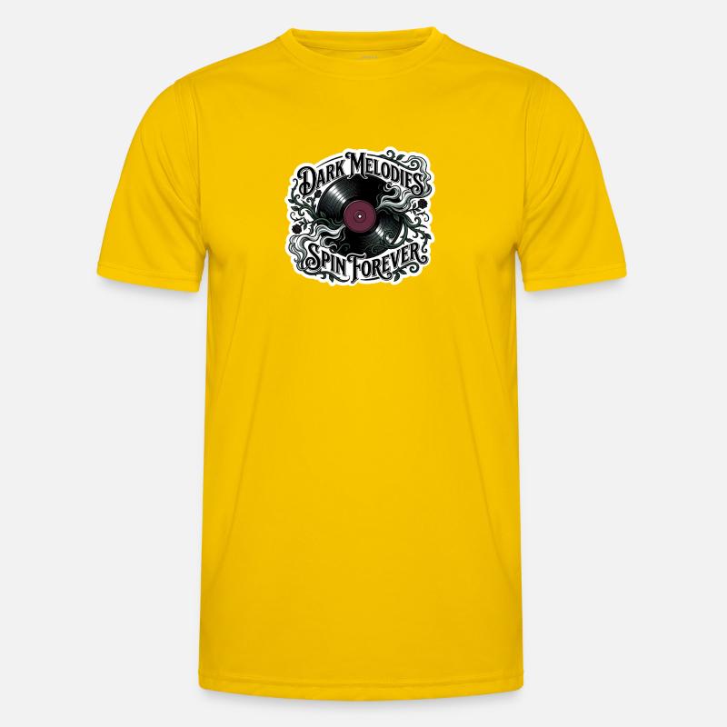 Dark Melodies Spin Forever - Men's Functional T-Shirt - egg yellow