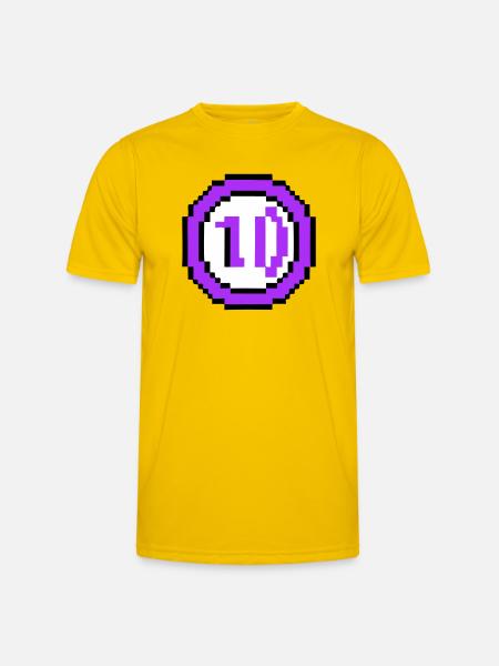 Arcade Coin 10 Years Anniversary - Men's Functional T-Shirt - egg yellow