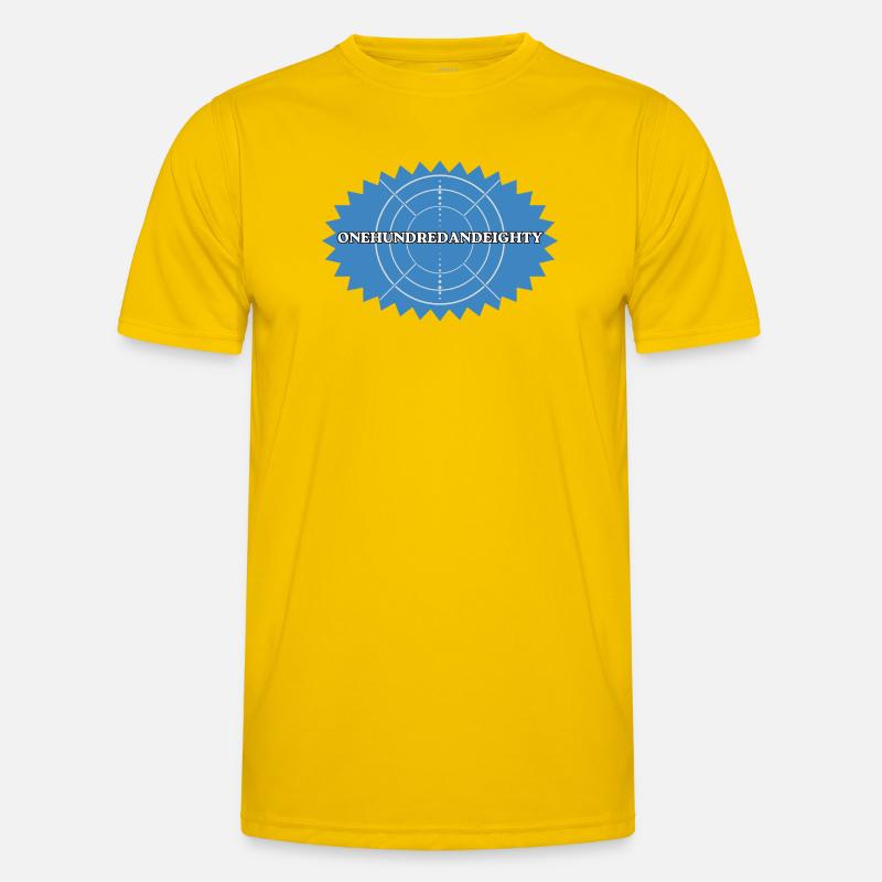 One Hundred and Eighty Target Retro - Men's Functional T-Shirt - egg yellow