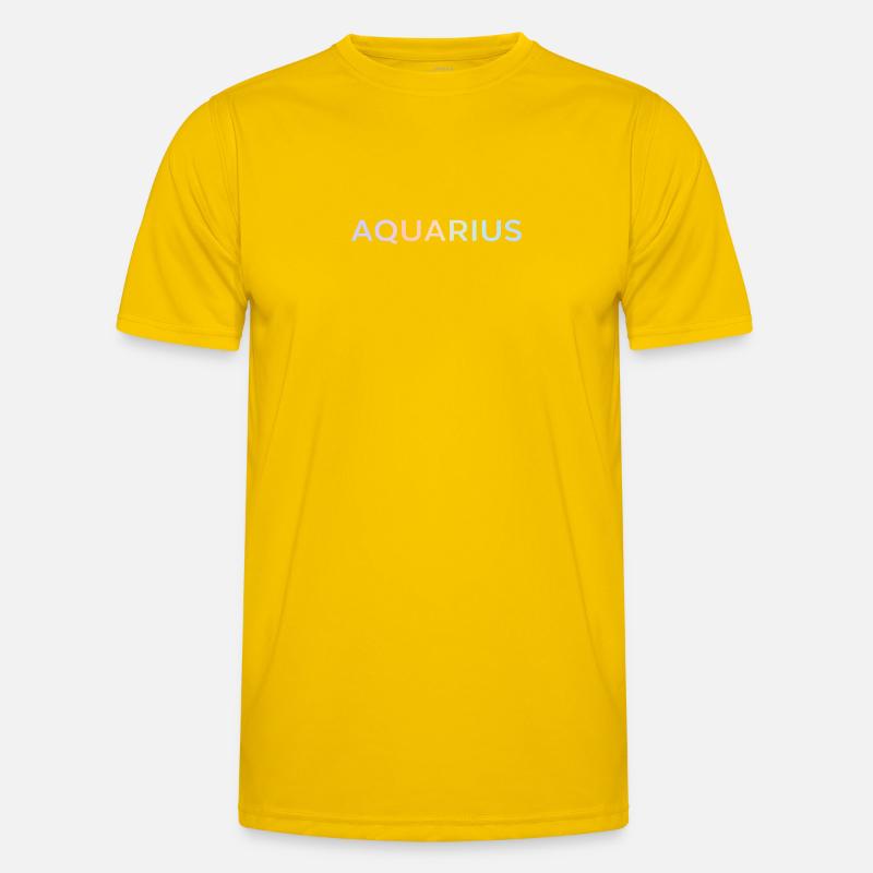 Pastel Aquarius Gradient Typography - Men's Functional T-Shirt - egg yellow
