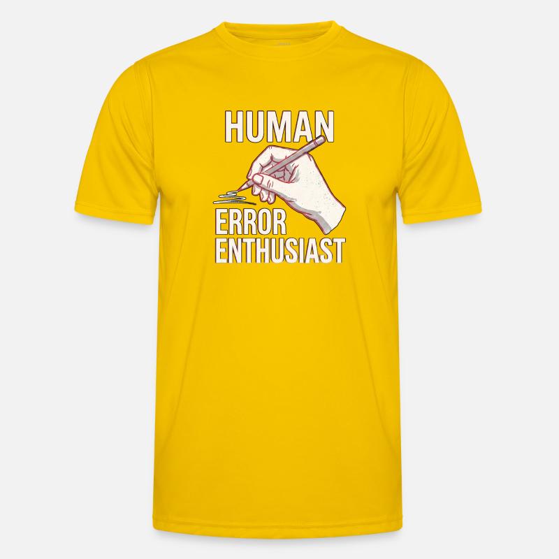 Human Error - Männer Funktions-T-Shirt - Eigelb