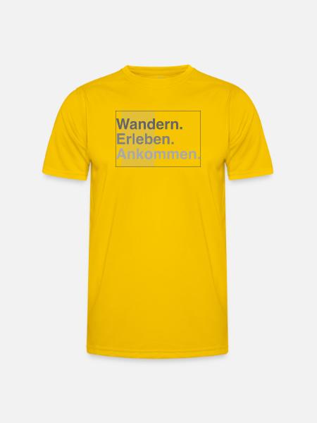 Wandern erleben - Männer Funktions-T-Shirt - Eigelb
