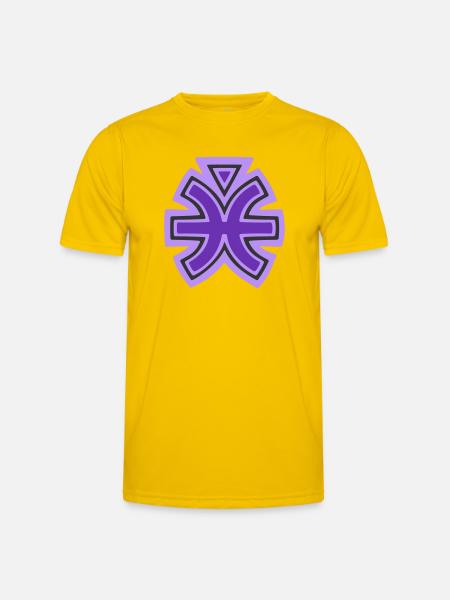 Pisces and Water Tribal Symbol - Men's Functional T-Shirt - egg yellow