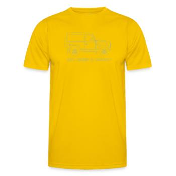 Eat Sleep Defend - Männer Funktions-T-Shirt - Eigelb - Vorne - AI Model Male 178 dark (178cm)