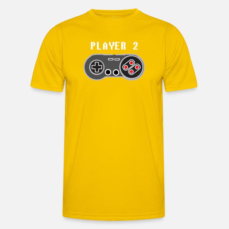 Player 2 Pixel Controller Graphic - Men's Functional T-Shirt - egg yellow
