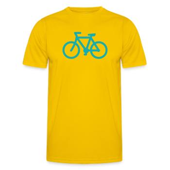 bike - Männer Funktions-T-Shirt - Eigelb - Vorne - AI Model Male 178 dark (178cm)