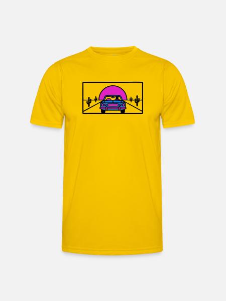 Desert Highway Car Logo - Men's Functional T-Shirt - egg yellow