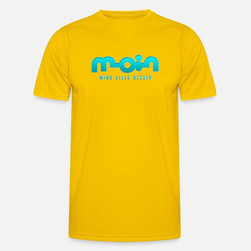 Moin, everything gets better - Men's Functional T-Shirt - egg yellow