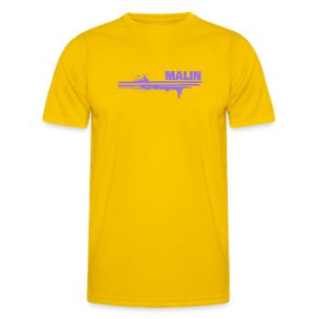 Cadeau pour Malin - T-shirt sport Homme - jaune d'œuf - Devant - AI Model Male 178 dark (178cm)