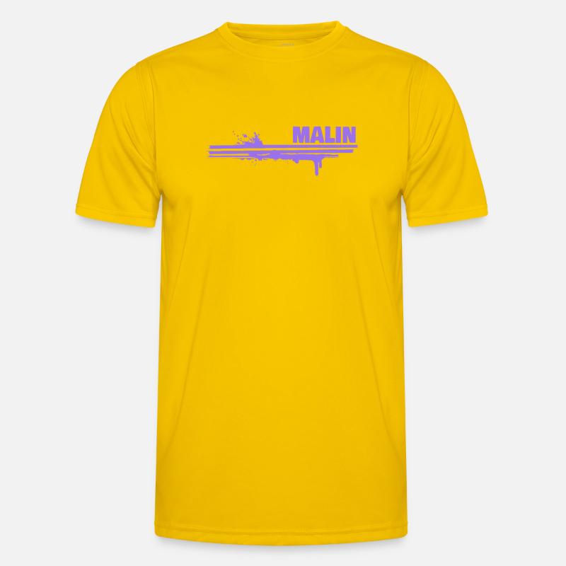 Gift for Malin - Men's Functional T-Shirt - egg yellow
