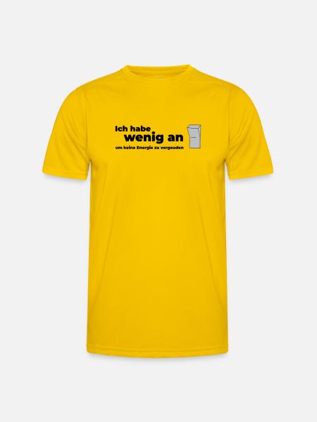 WENIG AN - Männer Funktions-T-Shirt - Eigelb