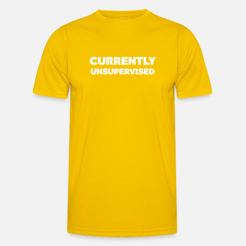 Currently Unsupervised Humour Tee - Men's Functional T-Shirt - egg yellow