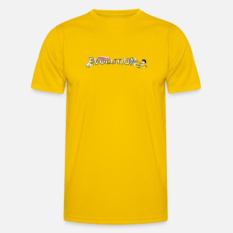 Football Evolution | Evolution Design - Men's Functional T-Shirt - egg yellow