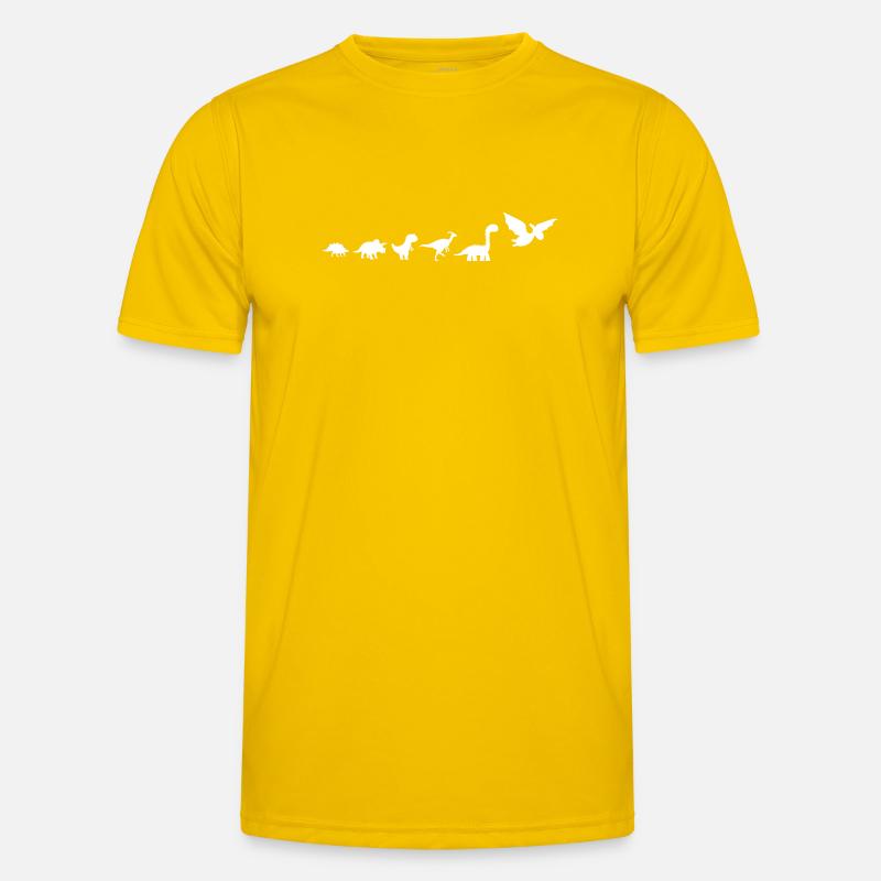 Dinosaur Evolution - Men's Functional T-Shirt - egg yellow