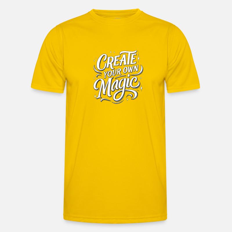Create Your Own Magic Text - Men's Functional T-Shirt - egg yellow