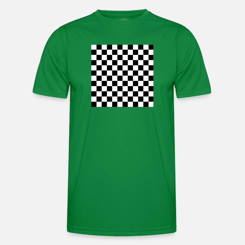 Carré d’échecs noir et blanc T-shirt sport Homme