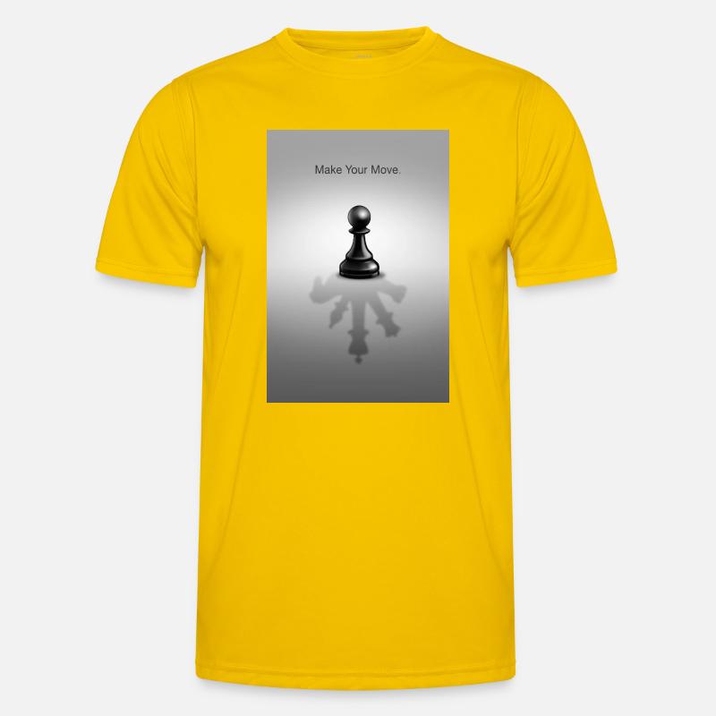 Make Your Move Minimal Mindset Design - Men's Functional T-Shirt - egg yellow