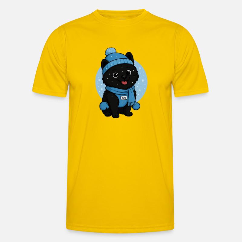 Kuschelhund Winterzauber Männer Funktions-T-Shirt