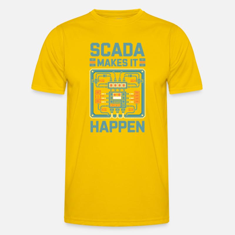  SCADA Makes It Happen Automatisierung Technik Männer Funktions-T-Shirt