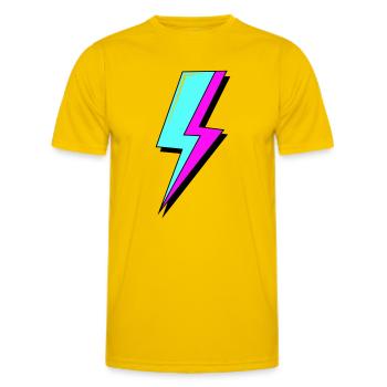 Psychedelische Neon-Beleuchtung - Männer Funktions-T-Shirt - Eigelb - Vorne - AI Model Male 178 dark (178cm)